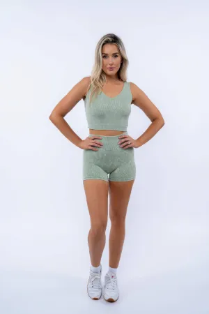 Rib Crop With V-neck