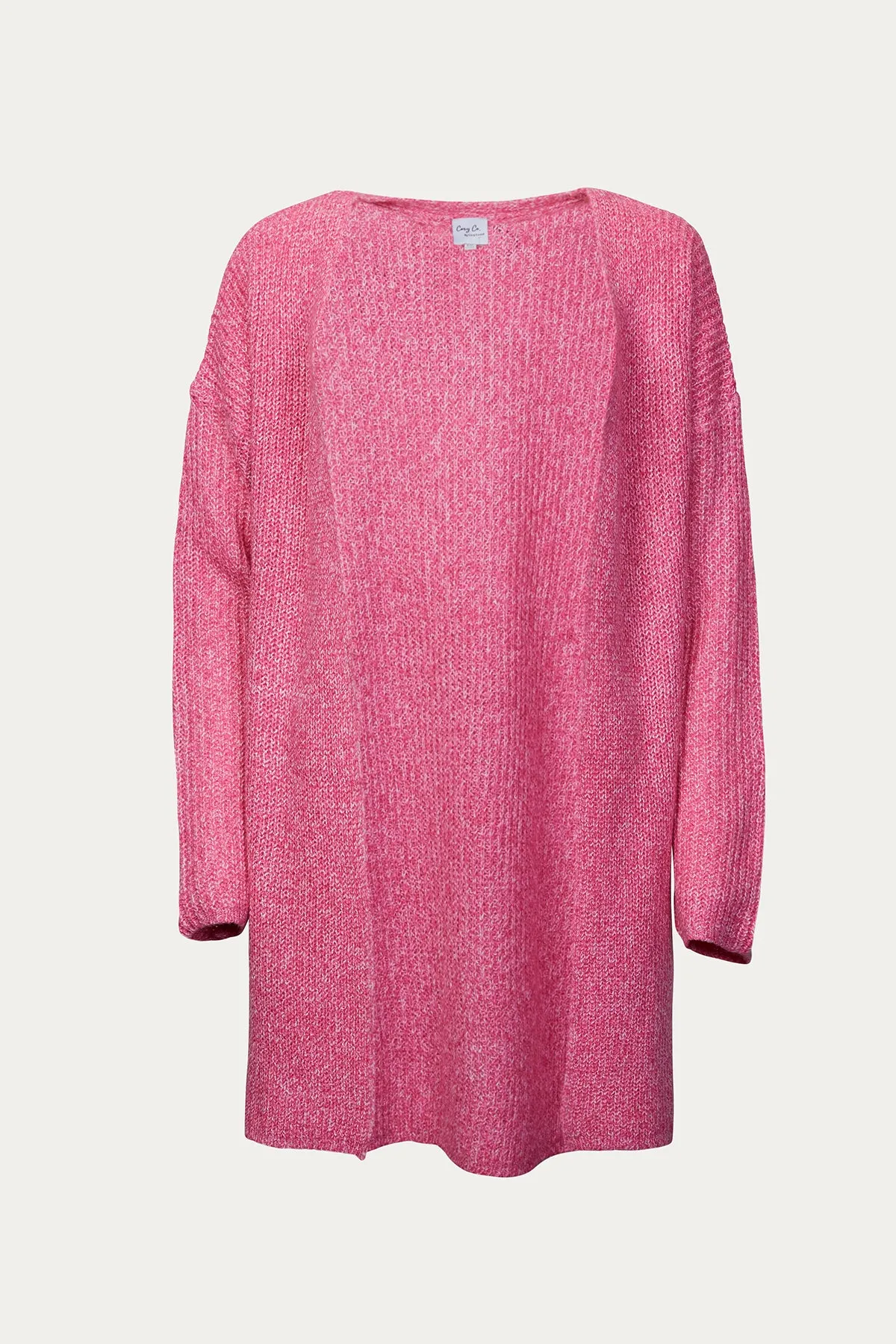 RIBBED-KNIT OPEN-FRONT CARDIGAN