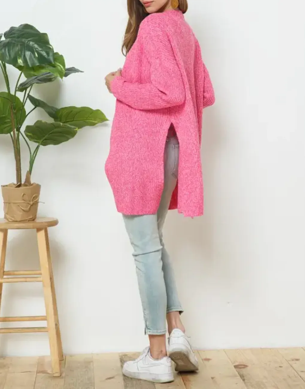 RIBBED-KNIT OPEN-FRONT CARDIGAN