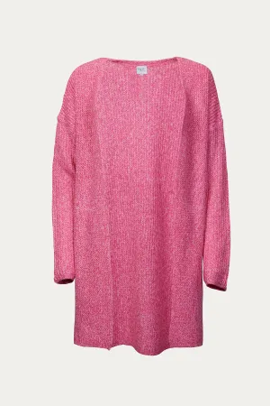 RIBBED-KNIT OPEN-FRONT CARDIGAN