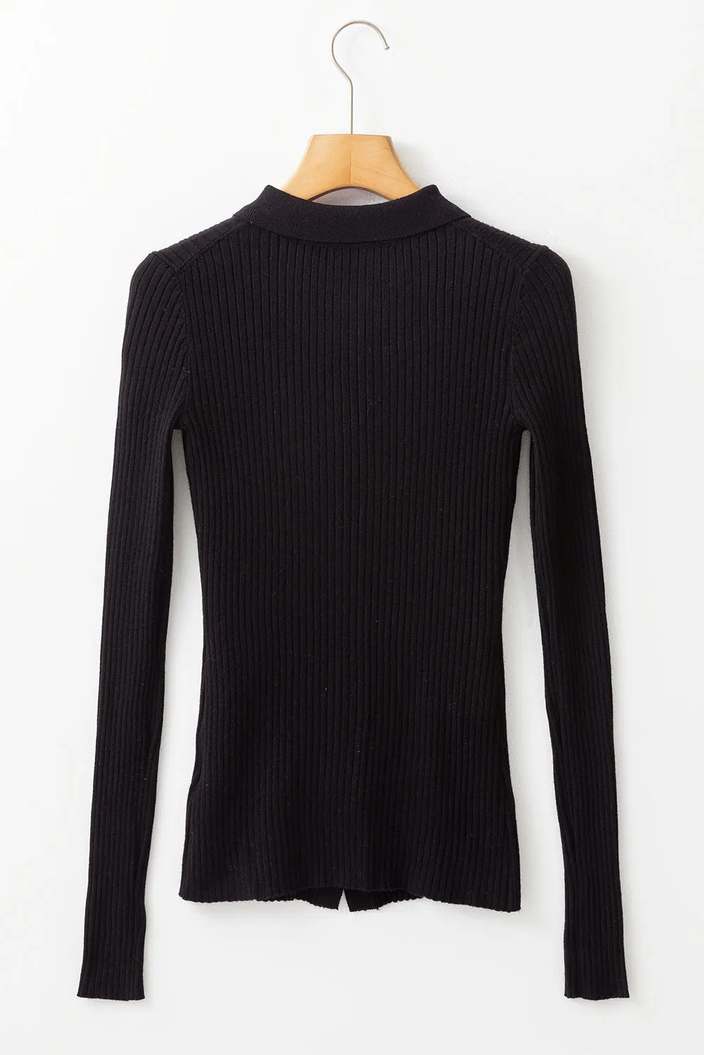 Ribbed Knit Slim Fit Sweater Cardigan