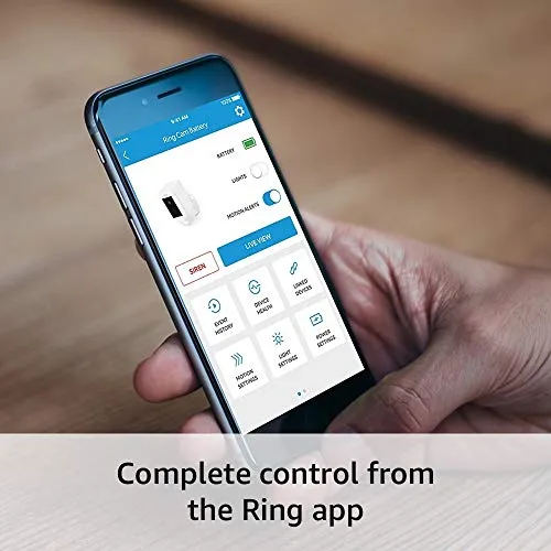 Ring Spotlight Cam Battery 2-Pack (White) with Echo Show 5 (Charcoal)