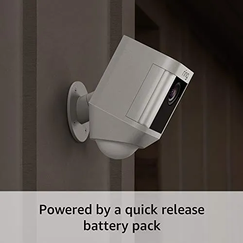 Ring Spotlight Cam Battery 2-Pack (White) with Echo Show 5 (Charcoal)