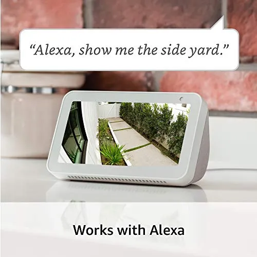 Ring Spotlight Cam Battery 2-Pack (White) with Echo Show 5 (Charcoal)