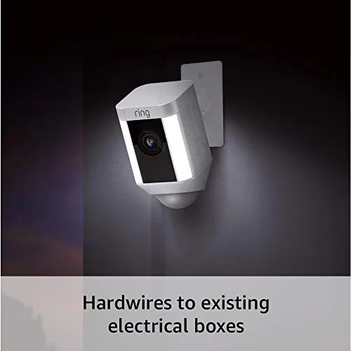 Ring Spotlight Cam Mount (White) with Echo Show 5 (Charcoal)