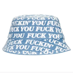 RIPNDIP Fuckin Fuck Bucket Hat Medium Wash