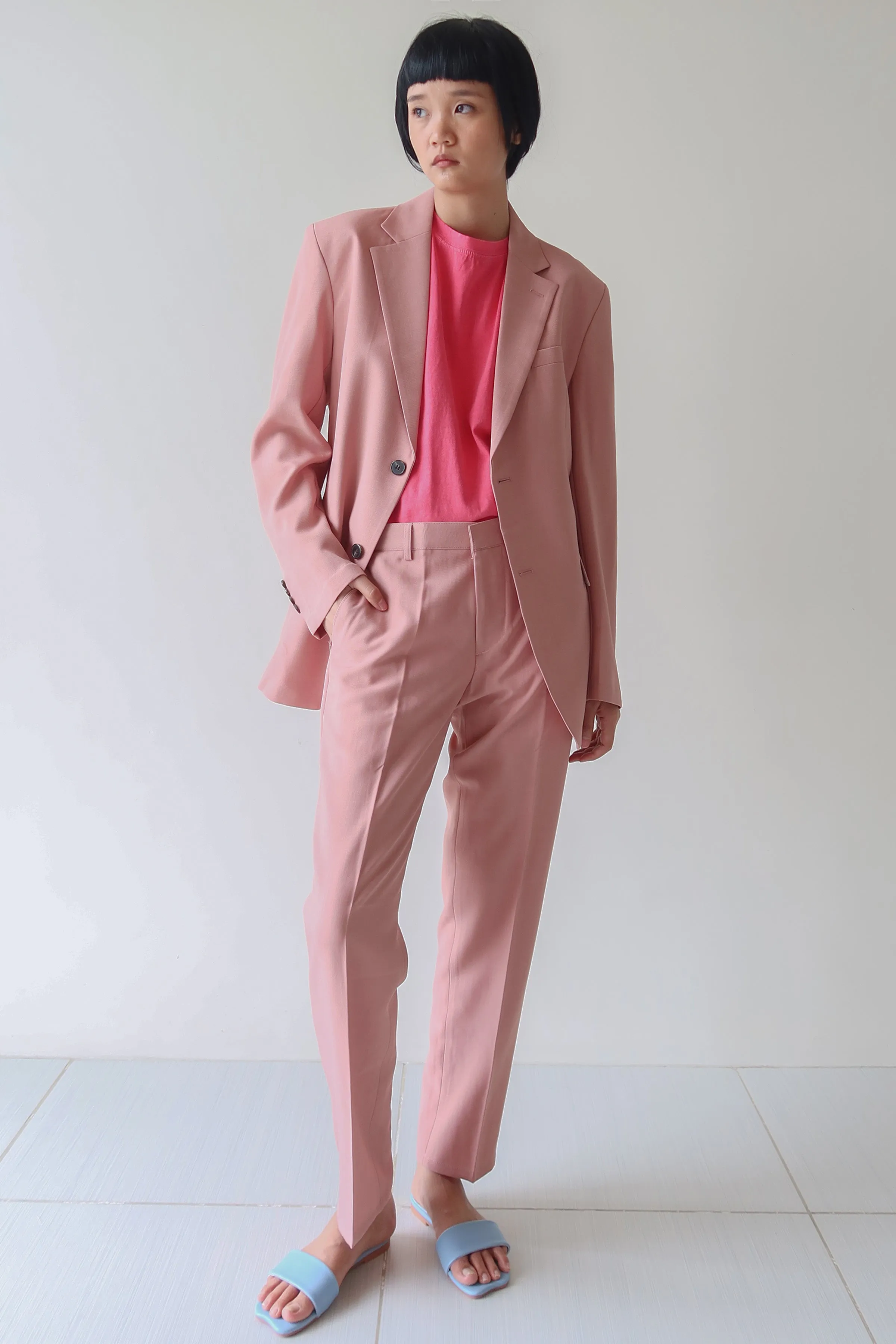 Rose Blush Single Breasted Suit Set