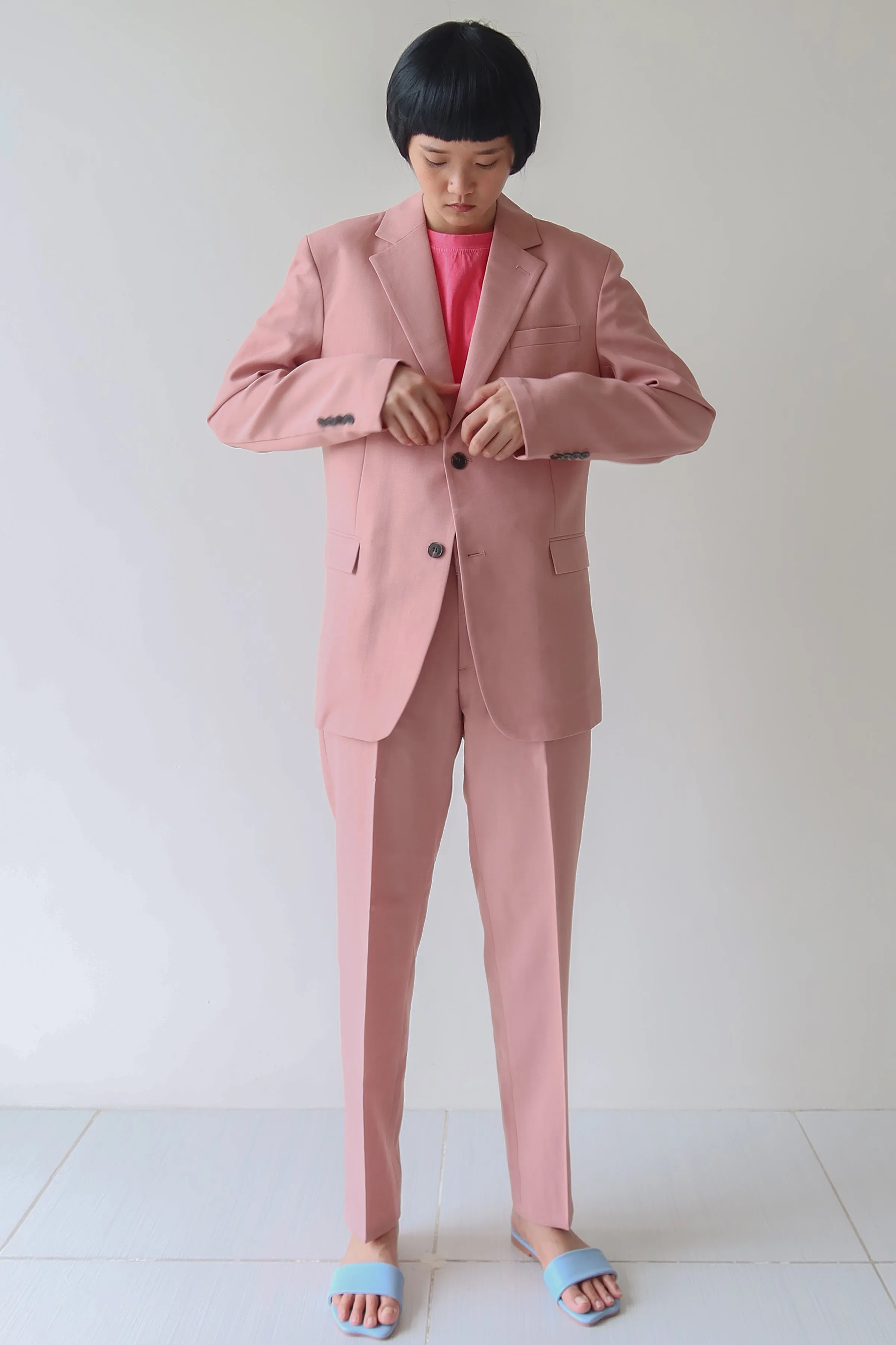 Rose Blush Single Breasted Suit Set