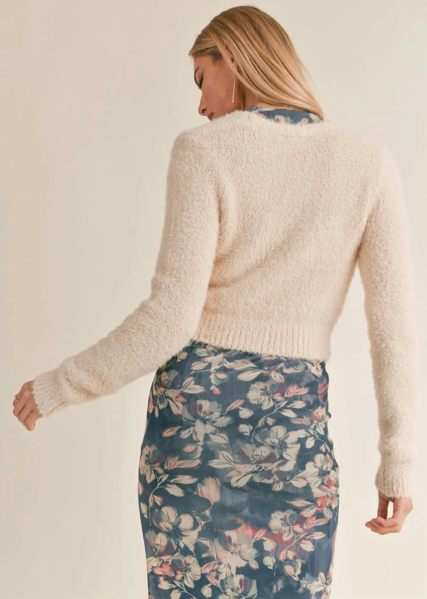 Sage The Label - Cassie Rhinestone Cropped Cardi
