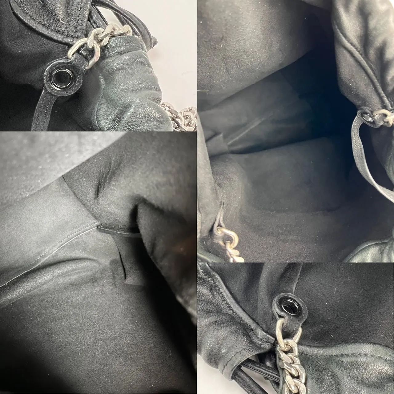 Saint Laurent Lambskin Teddy Drawstring Sac Bucket Bag
