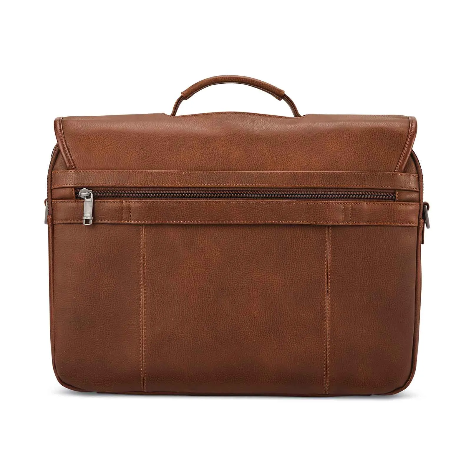 Samsonite Classic Leather 15.6 Inch Flapover Cognac