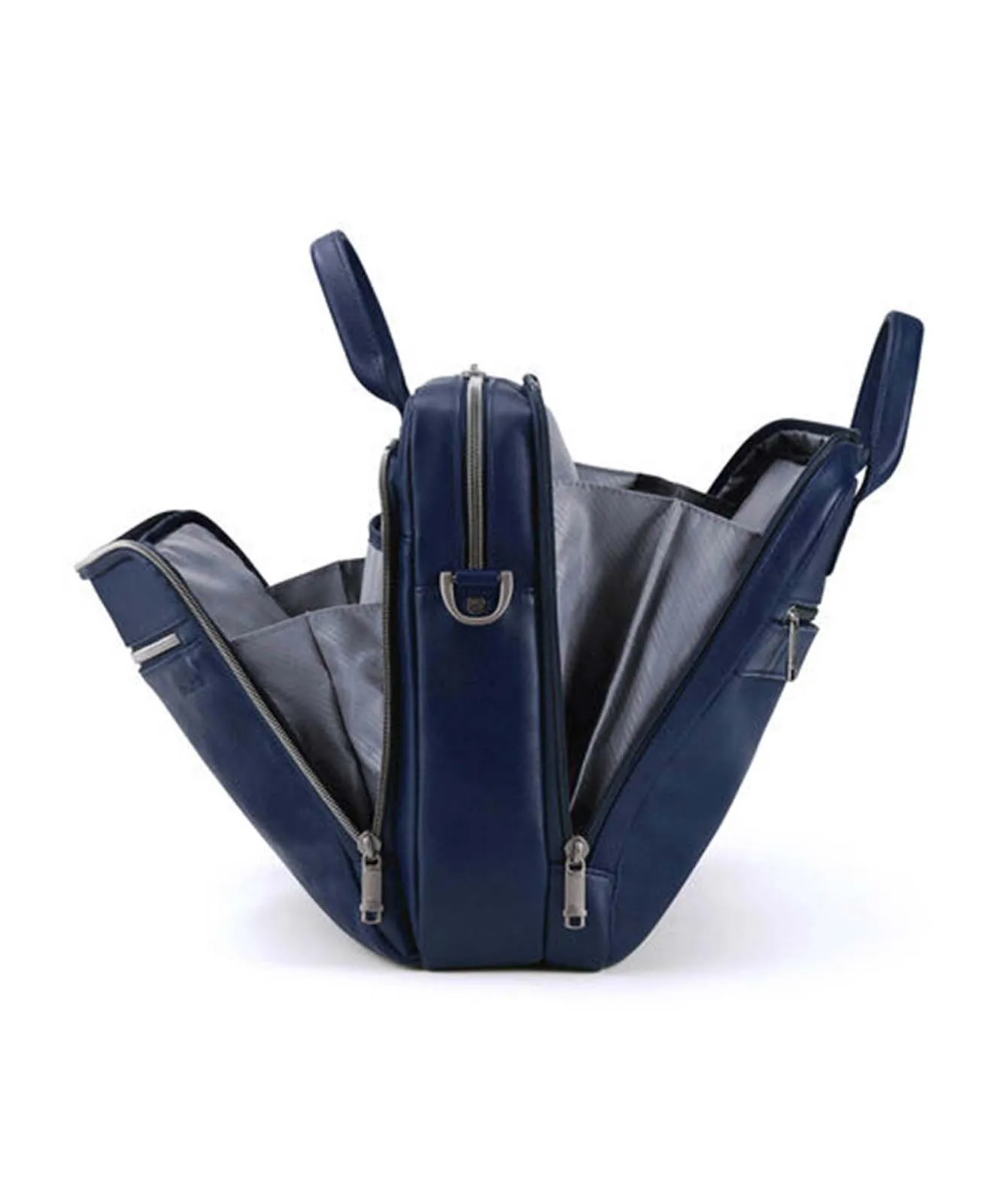 Samsonite Classic Leather 15.6 Inch Top Loader Navy