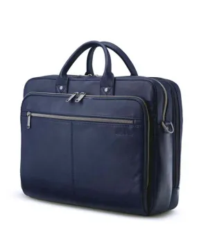 Samsonite Classic Leather 15.6 Inch Top Loader Navy