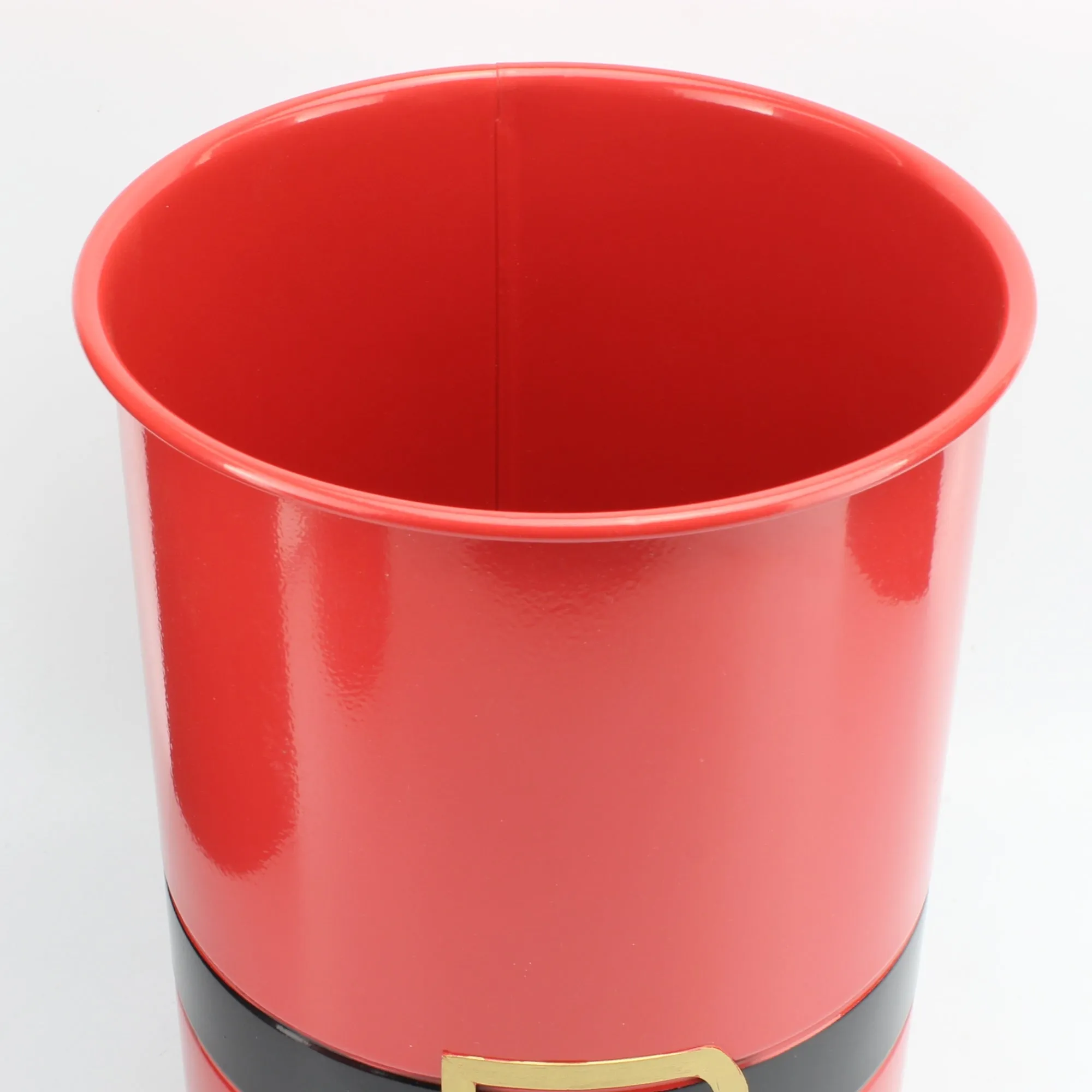 Santa Christmas Greenery Buckets (Set of 2, Red)