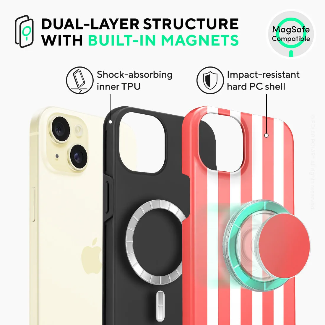 Scarlet Stripe - iPhone 15 Plus Case