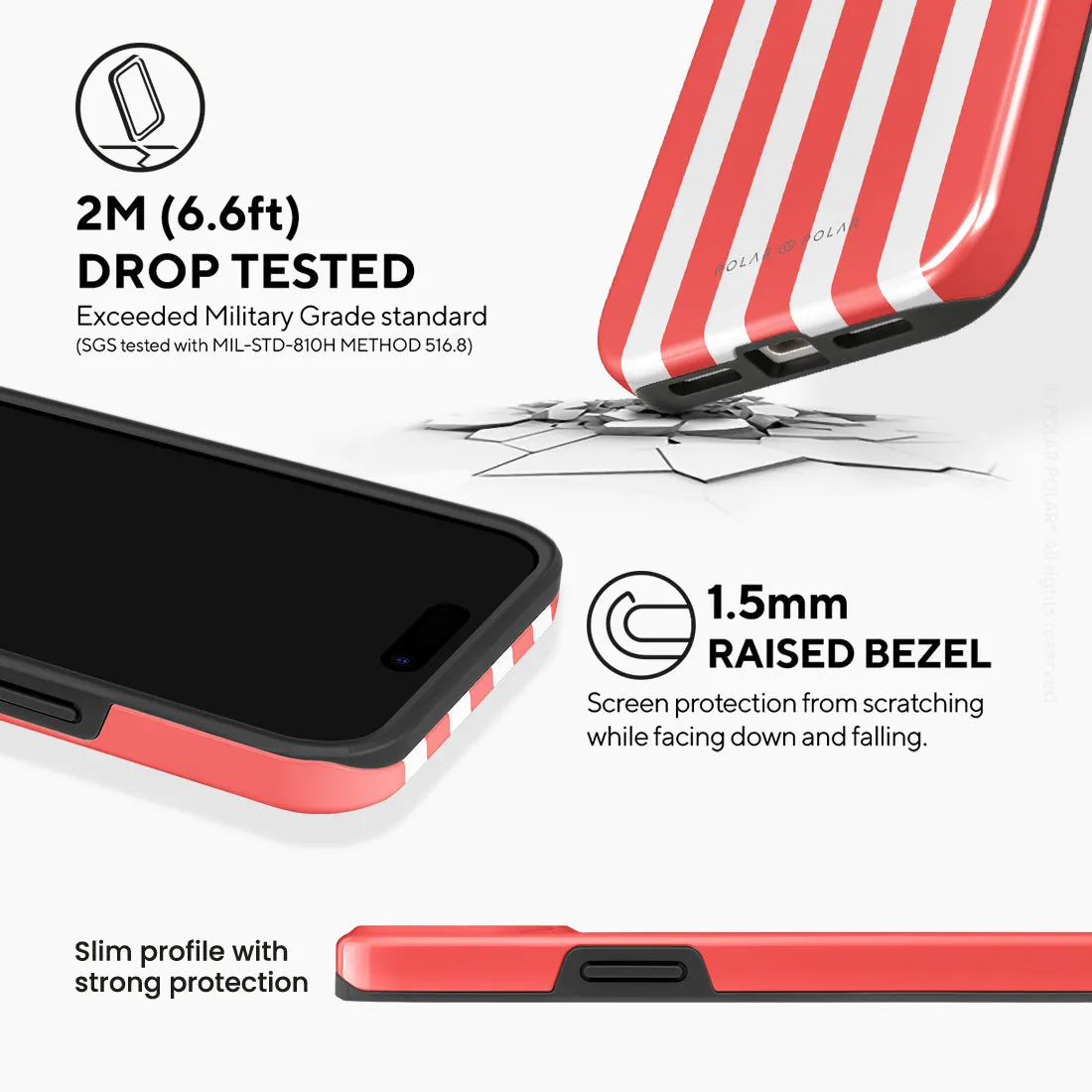 Scarlet Stripe - iPhone 15 Plus Case