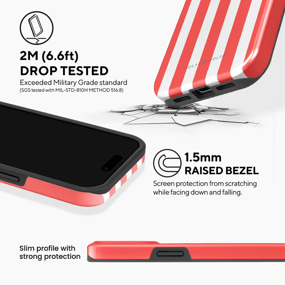 Scarlet Stripe - iPhone 15 Pro Case