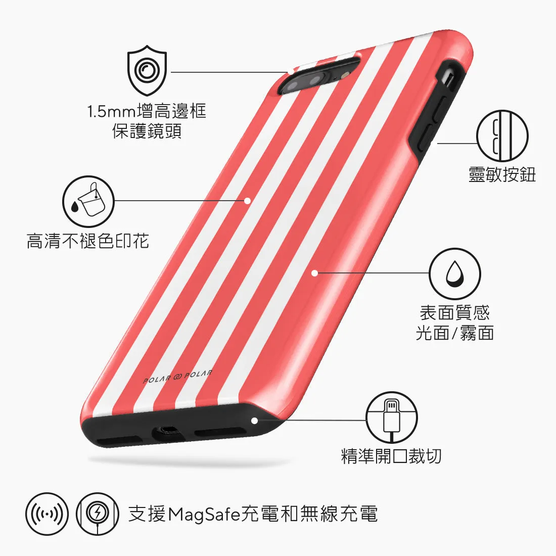 Scarlet Stripe - iPhone 8 Plus/7 Plus Case