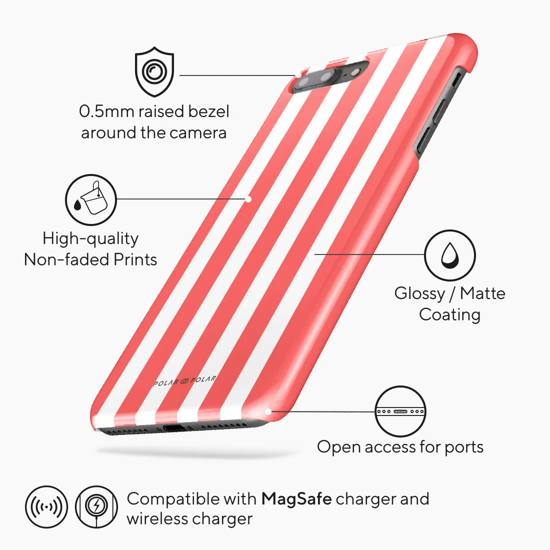 Scarlet Stripe - iPhone 8 Plus/7 Plus Case
