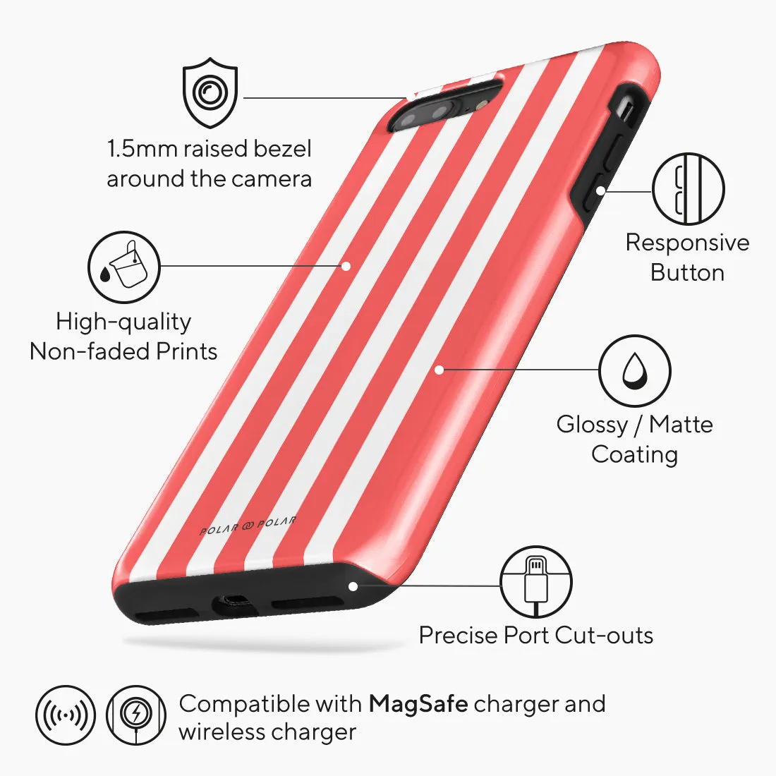 Scarlet Stripe - iPhone 8 Plus/7 Plus Case