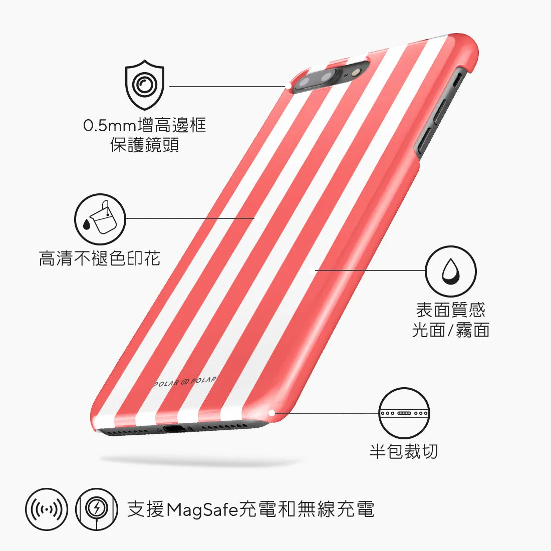 Scarlet Stripe - iPhone 8 Plus/7 Plus Case