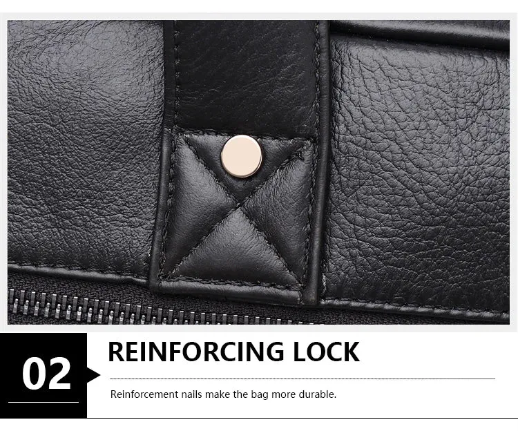 SCHLATUM Genuine Leather Bussiness Briefcases Black for Men luxury handbags Laptop Briefcase Bags 16 inch Office Computer bag