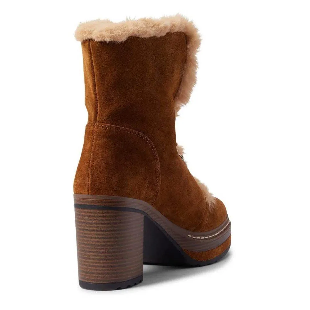 Scoops Chestnut Suede Winter Booties
