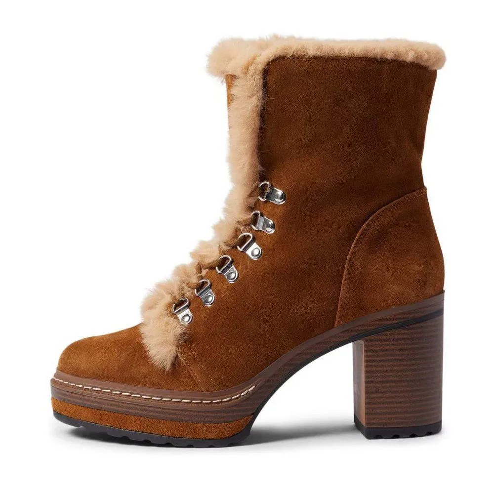 Scoops Chestnut Suede Winter Booties