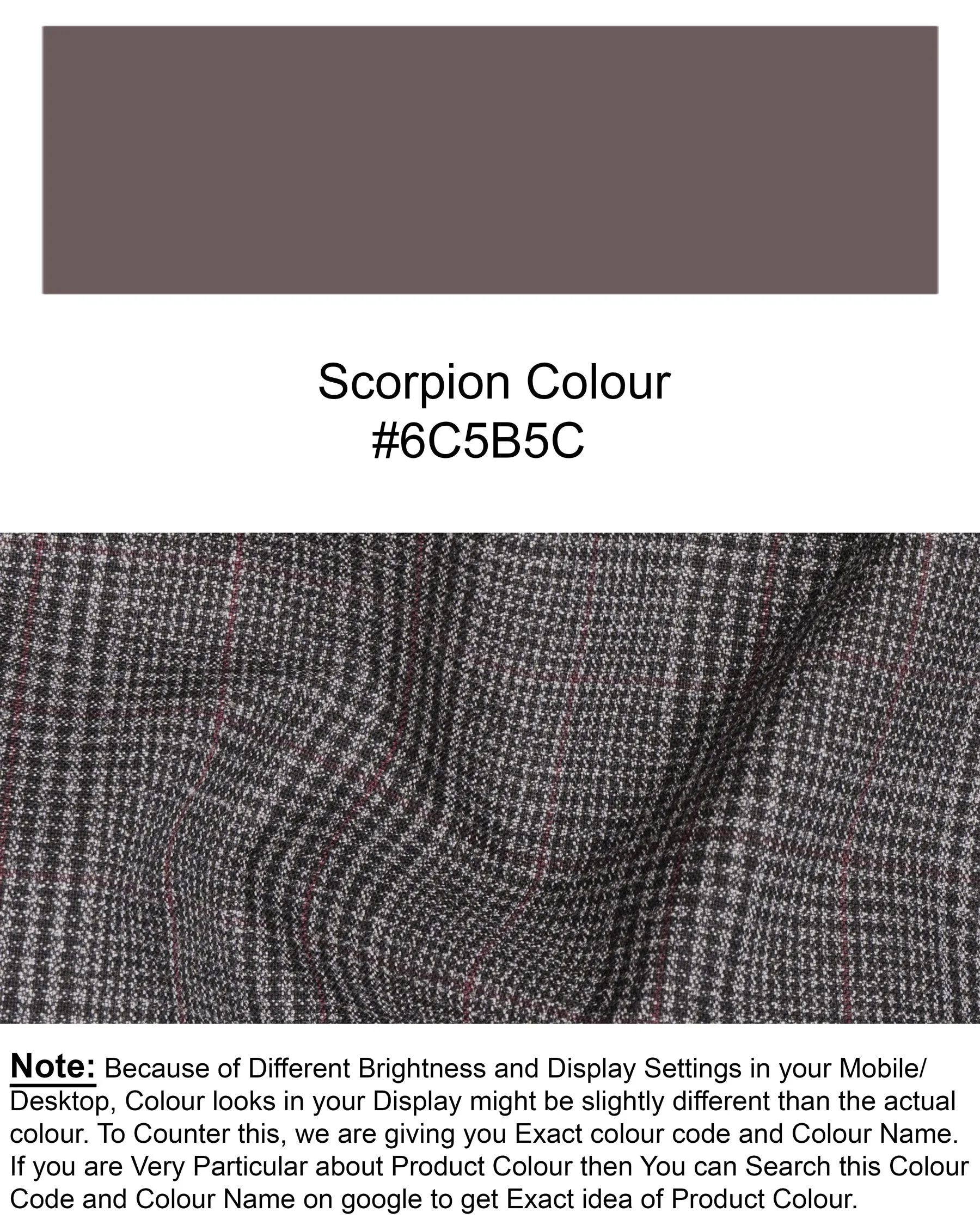 Scorpion Grey Subtle Plaid Double Breasted Wool Rich Blazer