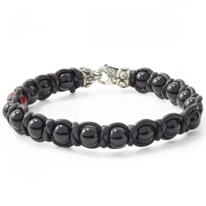 Scott Kay Leather and Bead Bracelet with Sterling Silver Lobster Clasp, 8.5 In Length