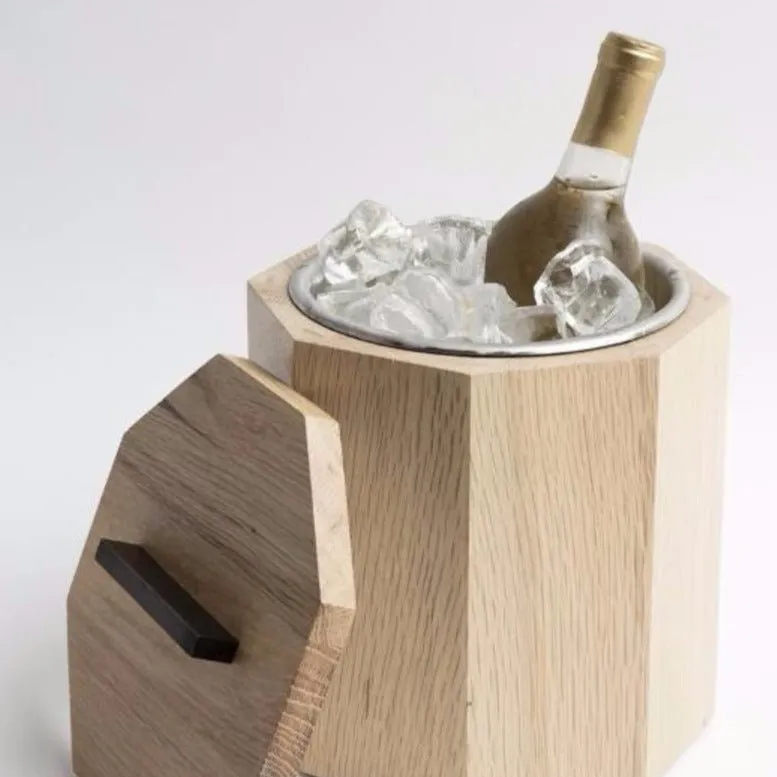 SCRATCH   DENT Unique Wooden Ice Bucket