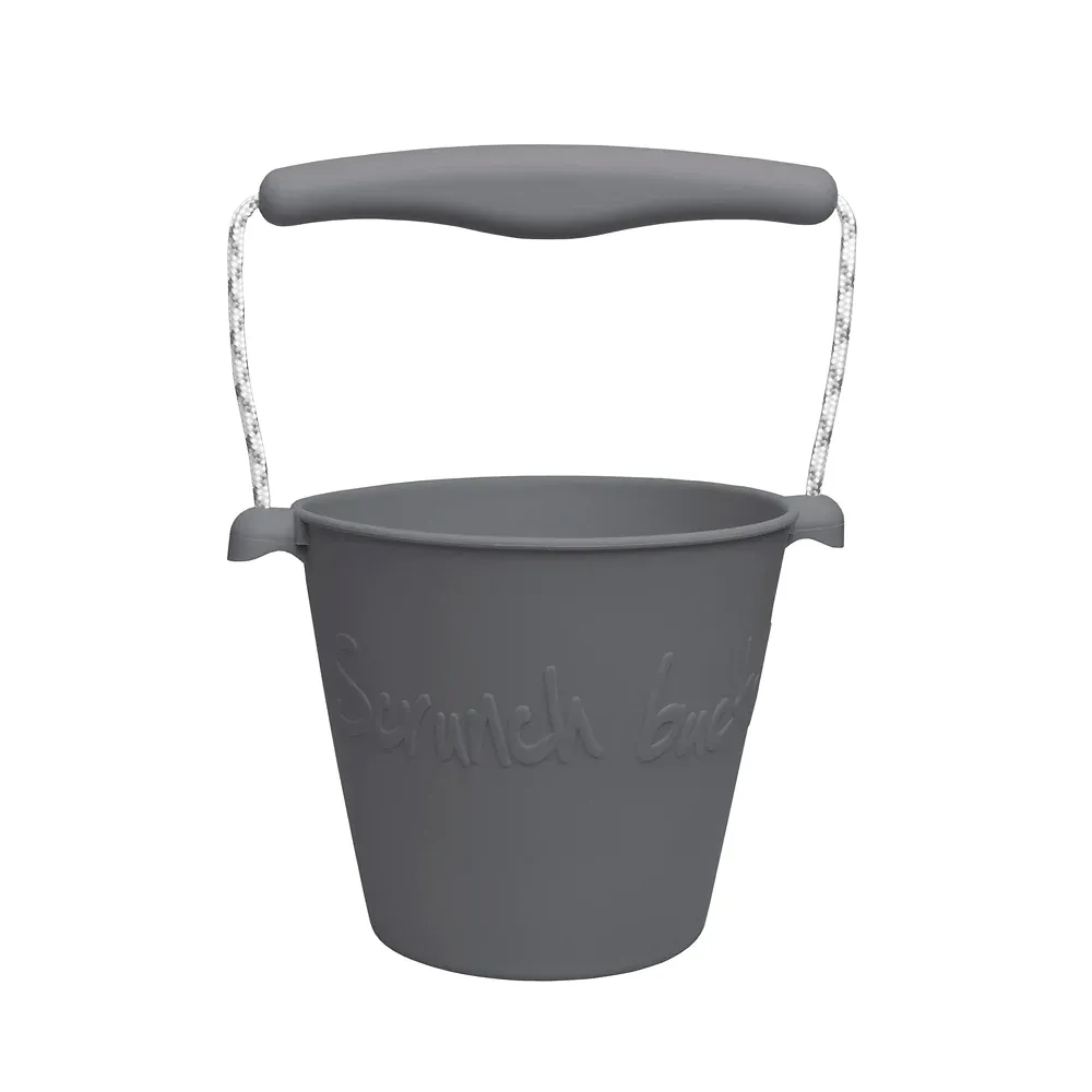 Scrunch Silicone Bucket Cool Grey - Roll it, Fold it, Scrunch it!