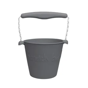 Scrunch Silicone Bucket Cool Grey - Roll it, Fold it, Scrunch it!