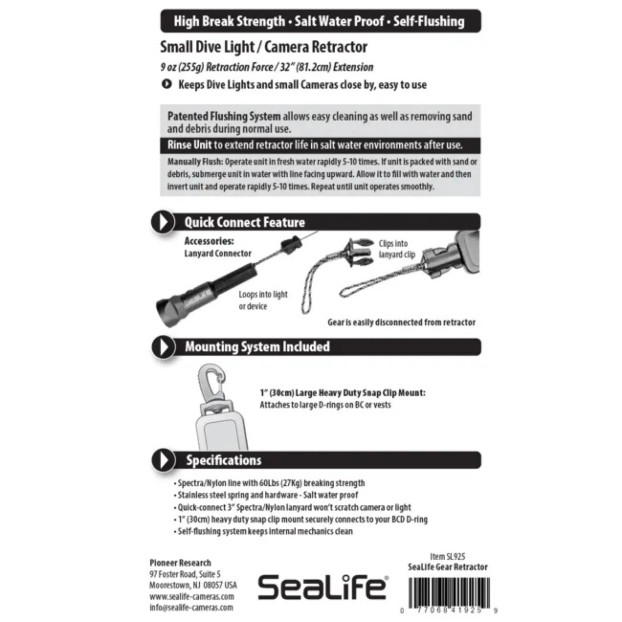 SeaLife Compact Underwater Retractor