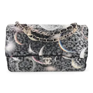 Sequin Moon Medium Classic Double Flap Bag