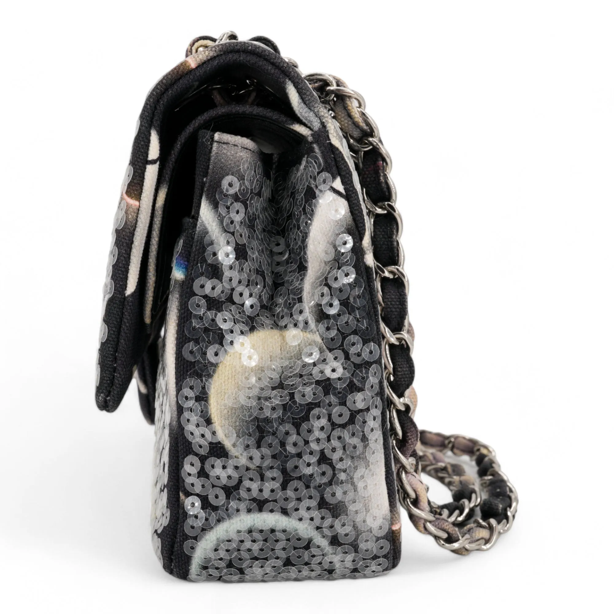 Sequin Moon Medium Classic Double Flap Bag