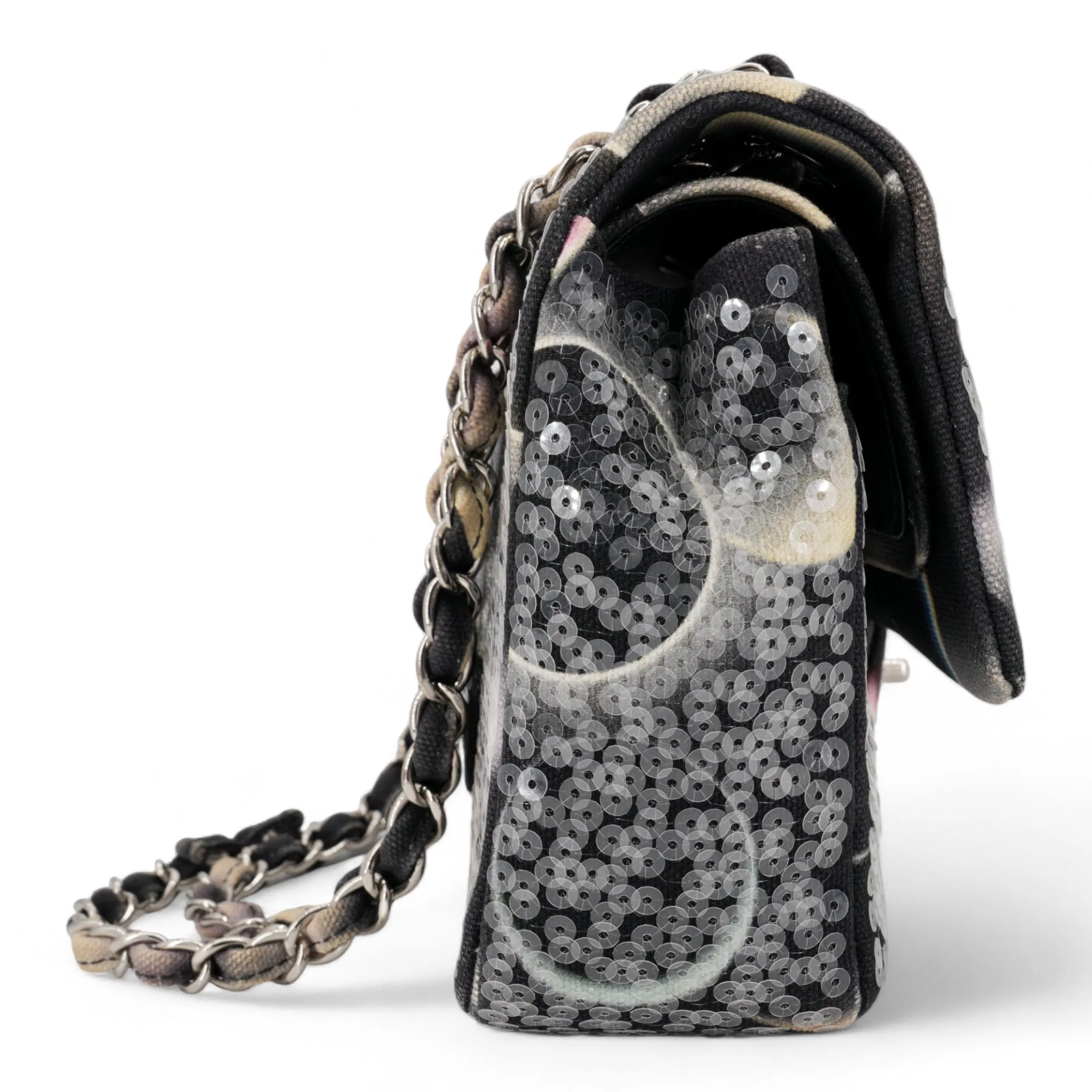 Sequin Moon Medium Classic Double Flap Bag