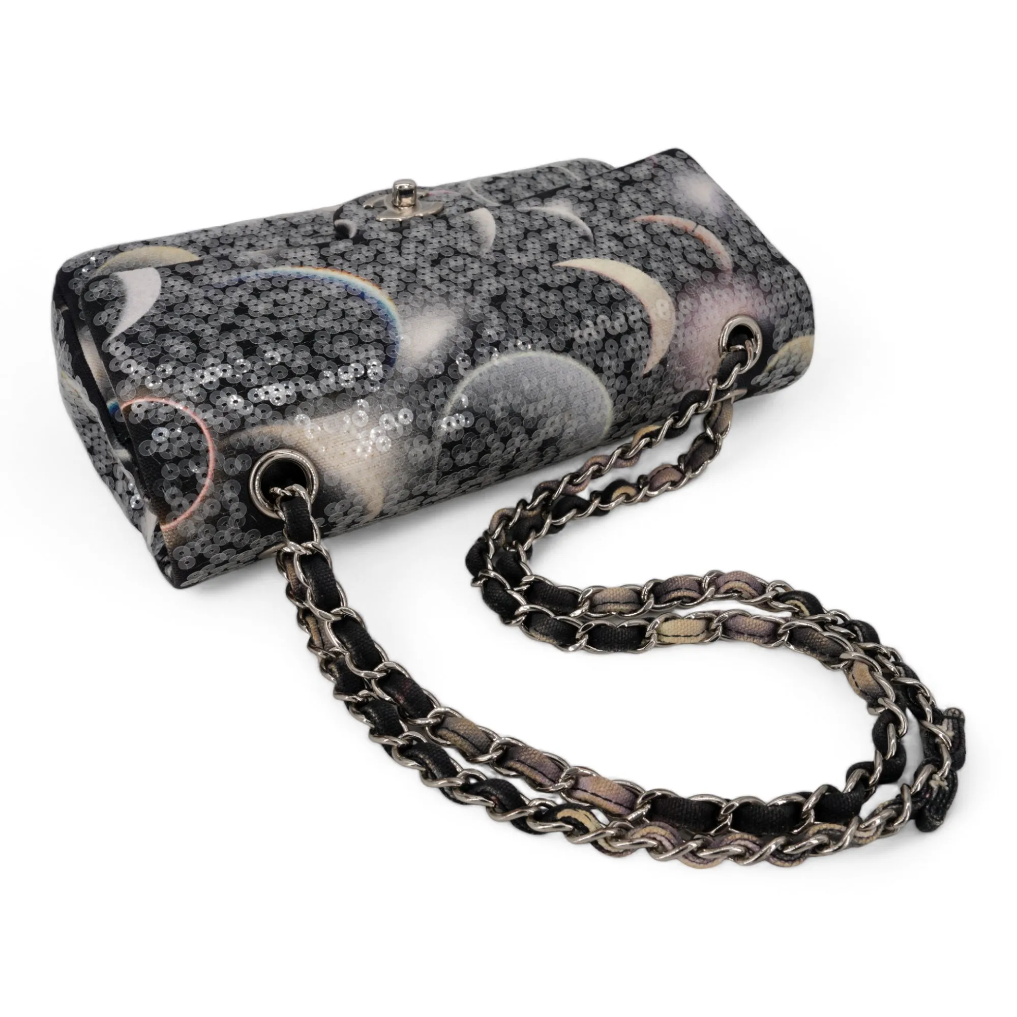 Sequin Moon Medium Classic Double Flap Bag