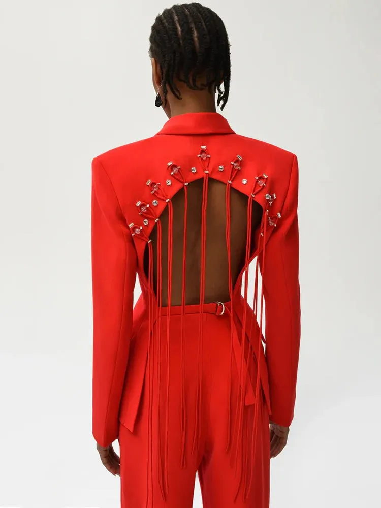Sexy Backless Blazer