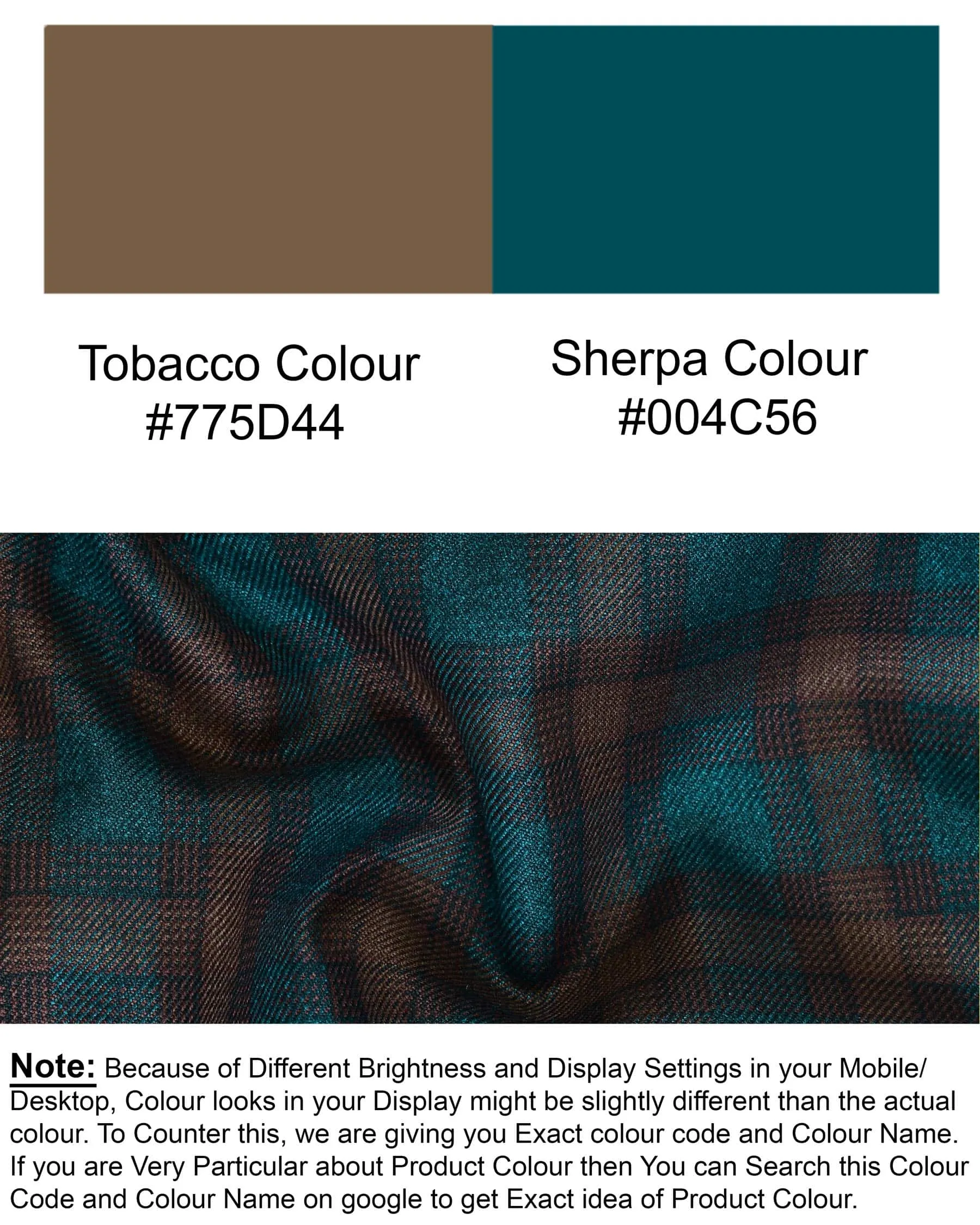 Sherpa Green with Brown Checked wool rich Blazer