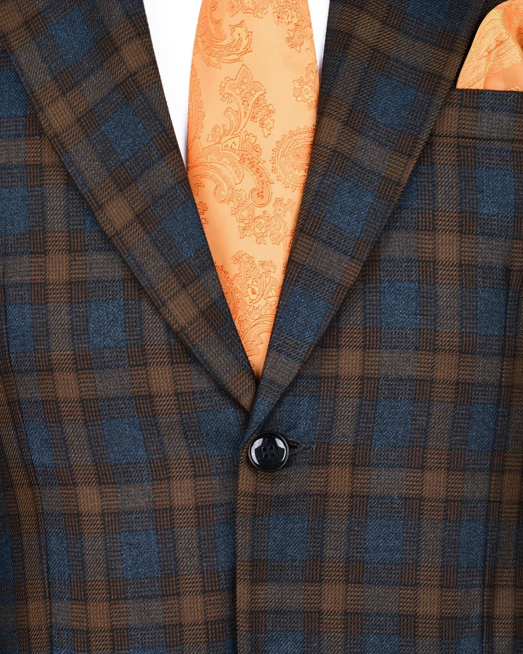 Sherpa Green with Brown Checked wool rich Blazer