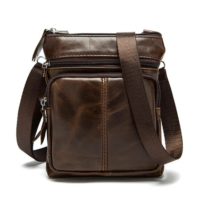 Shoulder Messenger Women Men Bag Crossbody Genuine Leather Office Work Business Briefcase For Handbag Male Portafolio Retro 2020