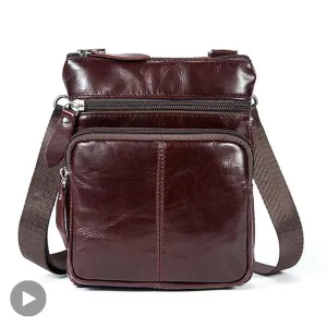 Shoulder Messenger Women Men Bag Crossbody Genuine Leather Office Work Business Briefcase For Handbag Male Portafolio Retro 2020