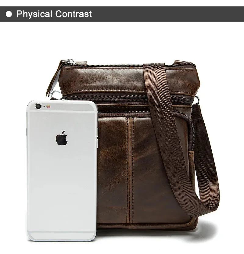 Shoulder Messenger Women Men Bag Crossbody Genuine Leather Office Work Business Briefcase For Handbag Male Portafolio Retro 2020
