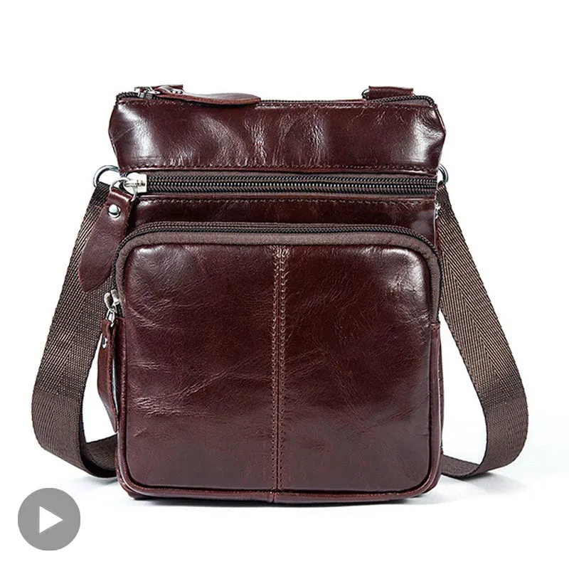 Shoulder Messenger Women Men Bag Crossbody Genuine Leather Office Work Business Briefcase For Handbag Male Portafolio Retro 2020