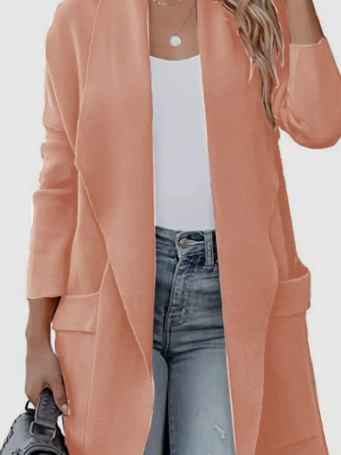 Sicily Open Front Dropped Shoulder Outerwear