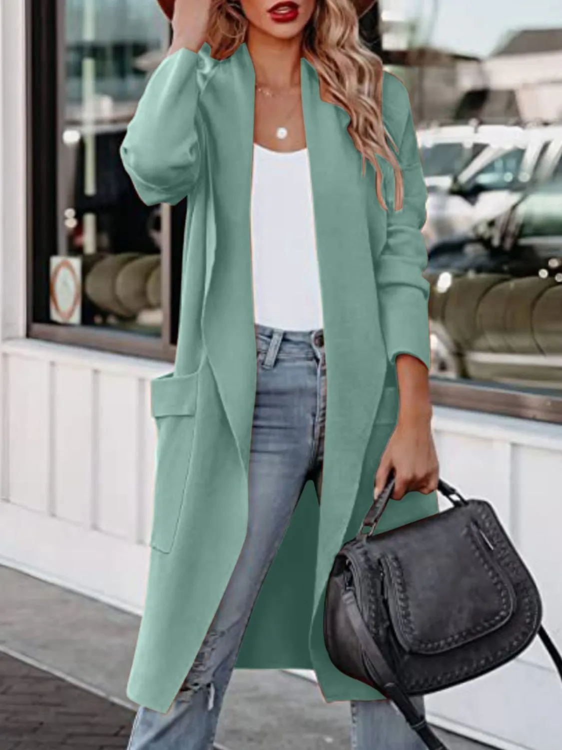 Sicily Open Front Dropped Shoulder Outerwear