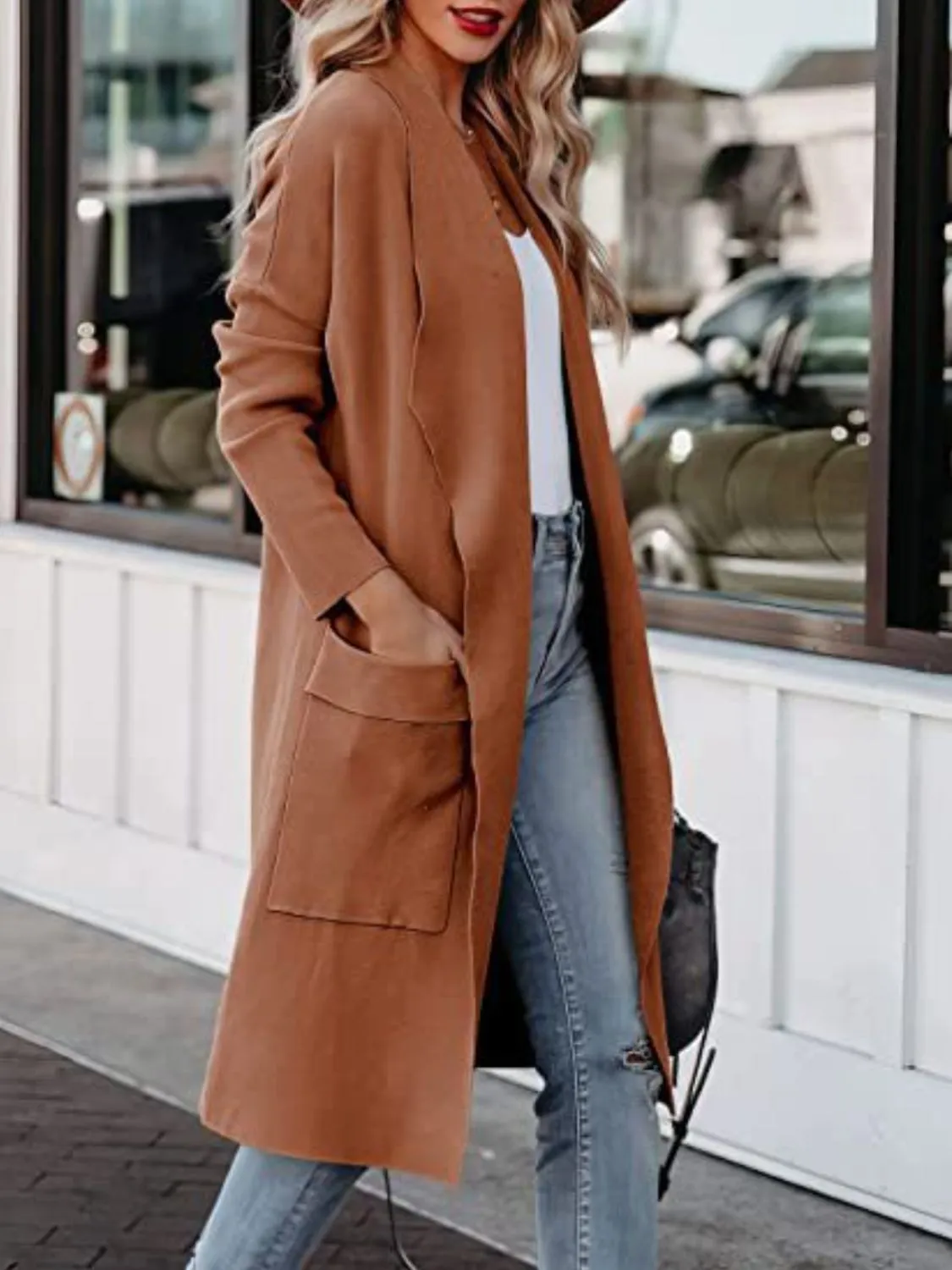 Sicily Open Front Dropped Shoulder Outerwear