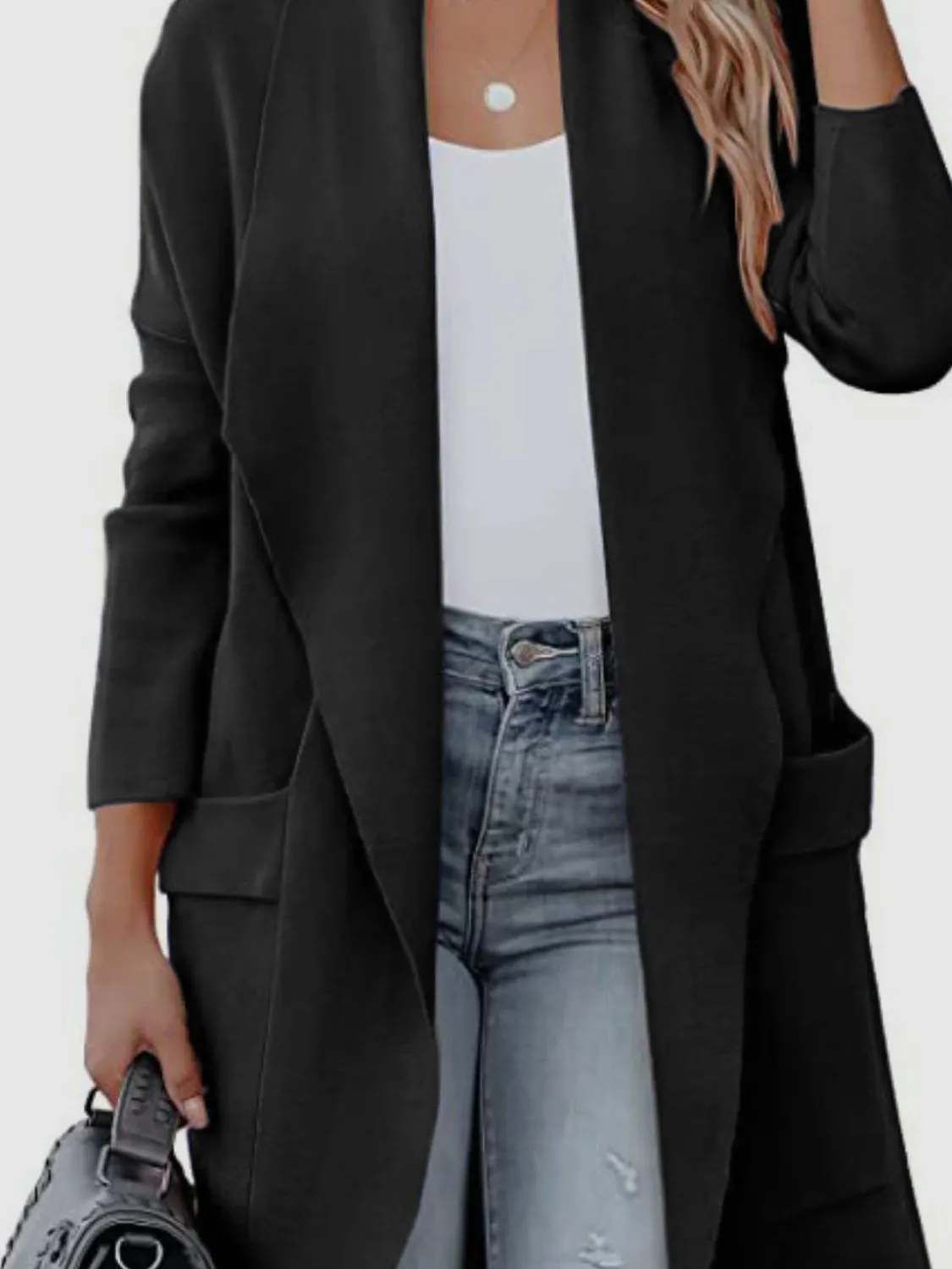 Sicily Open Front Dropped Shoulder Outerwear