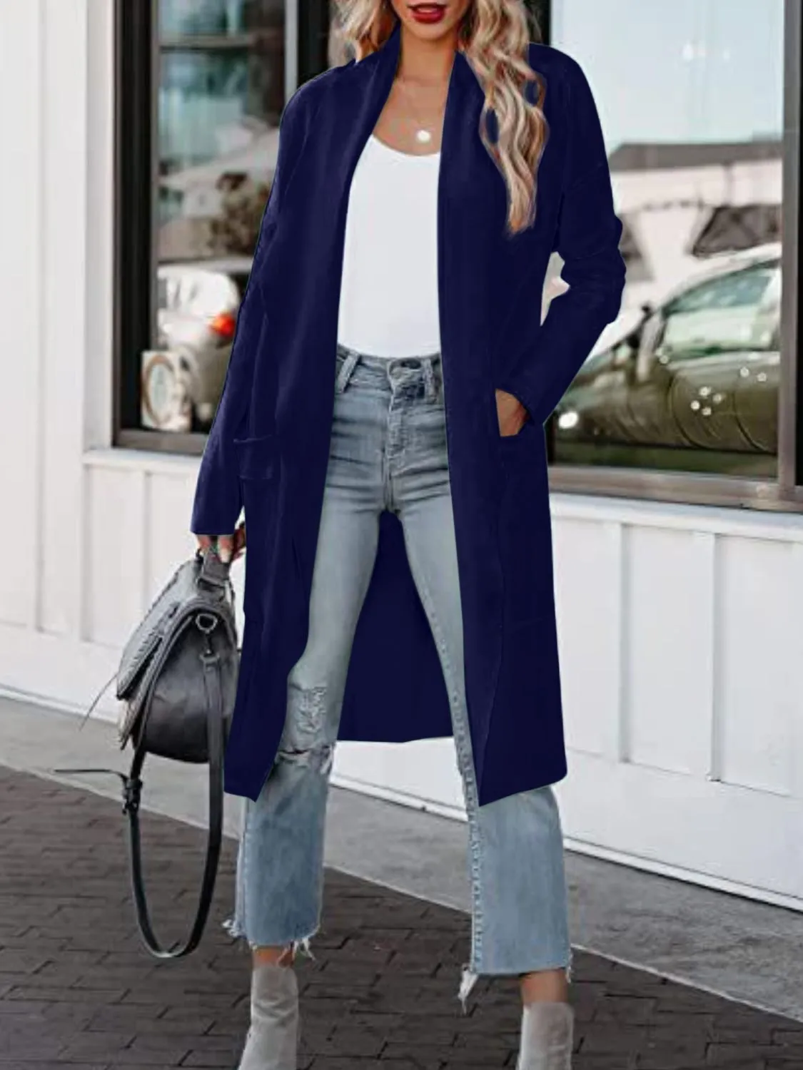 Sicily Open Front Dropped Shoulder Outerwear
